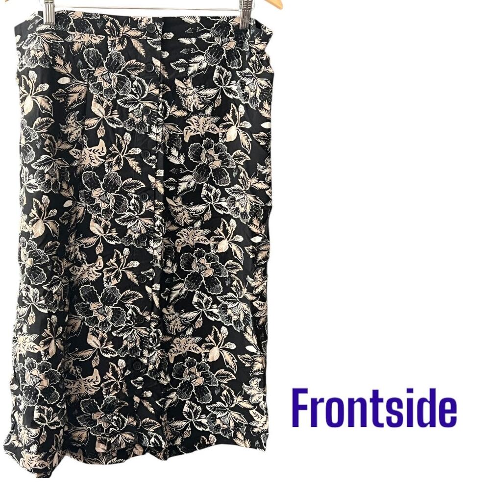 OLD NAVY Elastic Waist Button-Down Midi Skirt Size XL